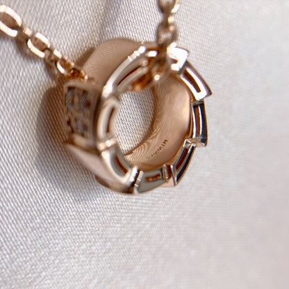 [Dawnora Jewelry]SERPENTI PEDANT DIAMOND PINK GOLD NECKLACE