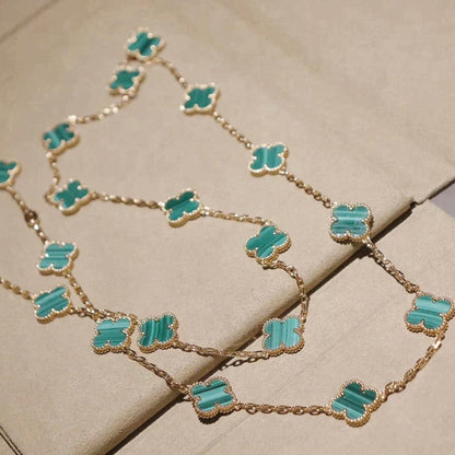 [Dawnora Jewelry]CLOVER 20 MOTIFS MALACHITE GOLD