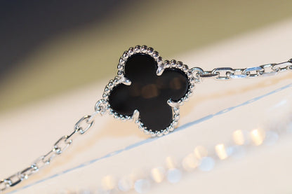 [Dawnora Jewelry]CLOVER 20 MOTIFS ONYX DIAMOND SILVER