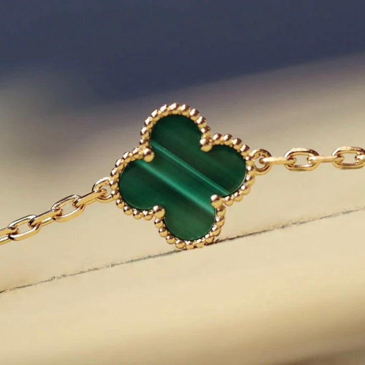 [Dawnora Jewelry]CLOVER 20 MOTIFS MALACHITE GOLD