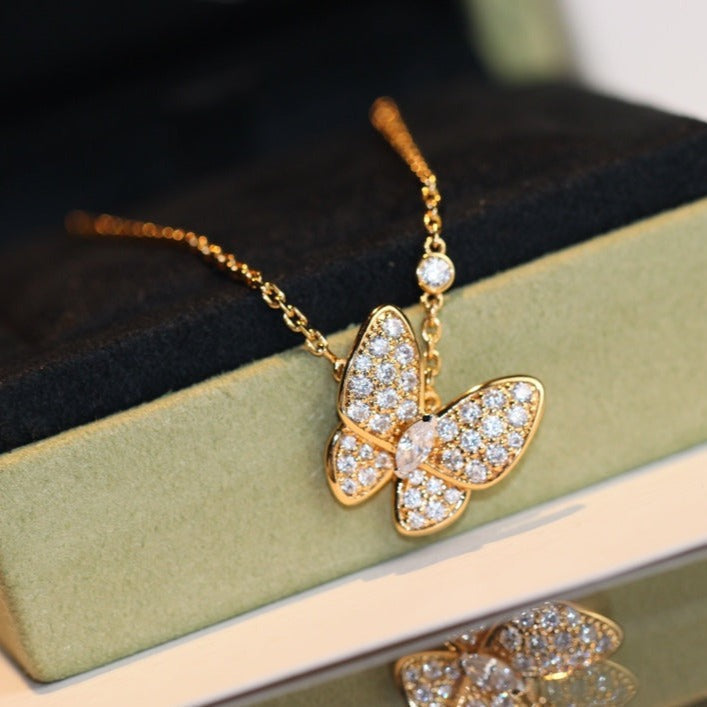 [Dawnora Jewelry]BUTTERFLY DIAMOND NECKLACE