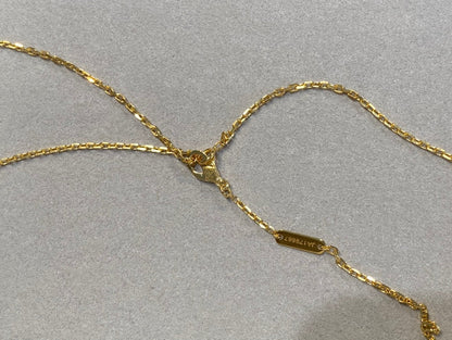[Dawnora Jewelry]CLOVER 25MM NECKLACE GOLD CARNELIAN