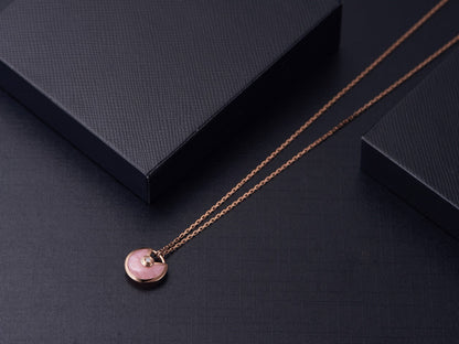 [Dawnora Jewelry]AMULETTE ROSE GOLD PINK MOP NECKLACE
