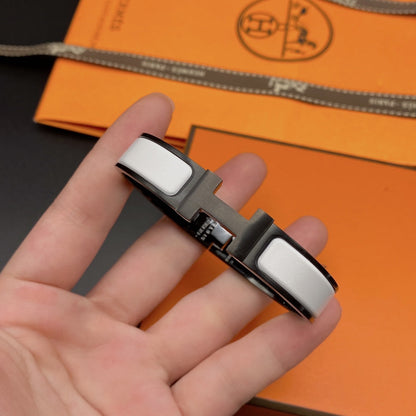 [Dawnora Jewelry]H BRACELET 12MM BLACK WHITE CERAMIC