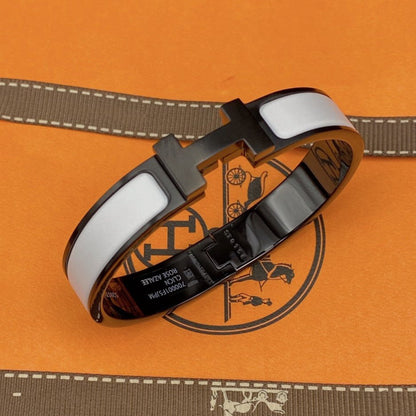 [Dawnora Jewelry]H BRACELET 12MM BLACK WHITE CERAMIC