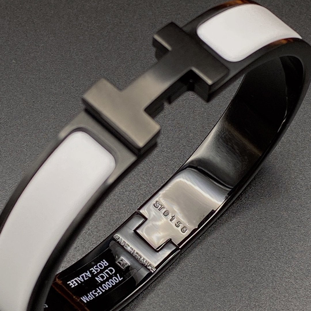 [Dawnora Jewelry]H BRACELET 12MM BLACK WHITE CERAMIC