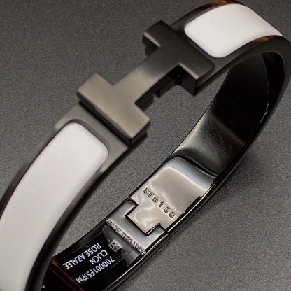 [Dawnora Jewelry]H BRACELET 12MM BLACK WHITE CERAMIC