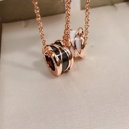 [Dawnora Jewelry]ZERO 1 FOUR BAND PINK GOLD CERAMIC