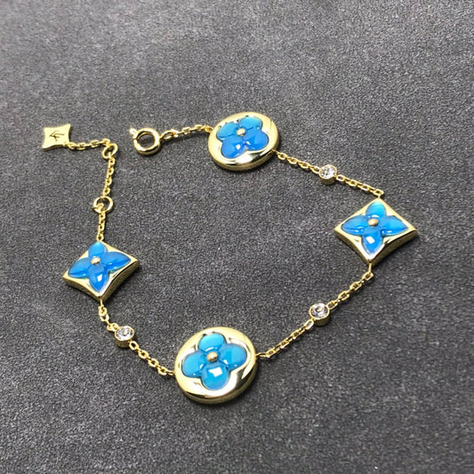 [Dawnora Jewelry]STAR AND SUN TURQUOISE 4 MOTIFS 3 DIAMONDS