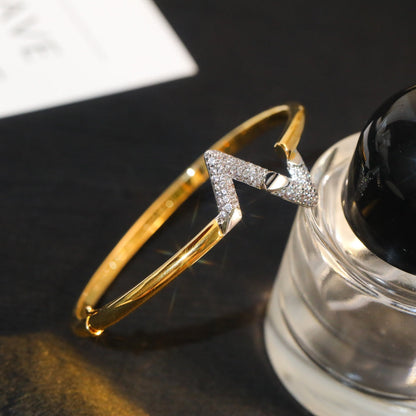 [Dawnora Jewelry]VOLTE UPSITE DOWN GOLD DIAMOND BRACELET