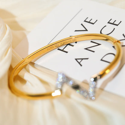 [Dawnora Jewelry]VOLTE UPSITE DOWN GOLD DIAMOND BRACELET