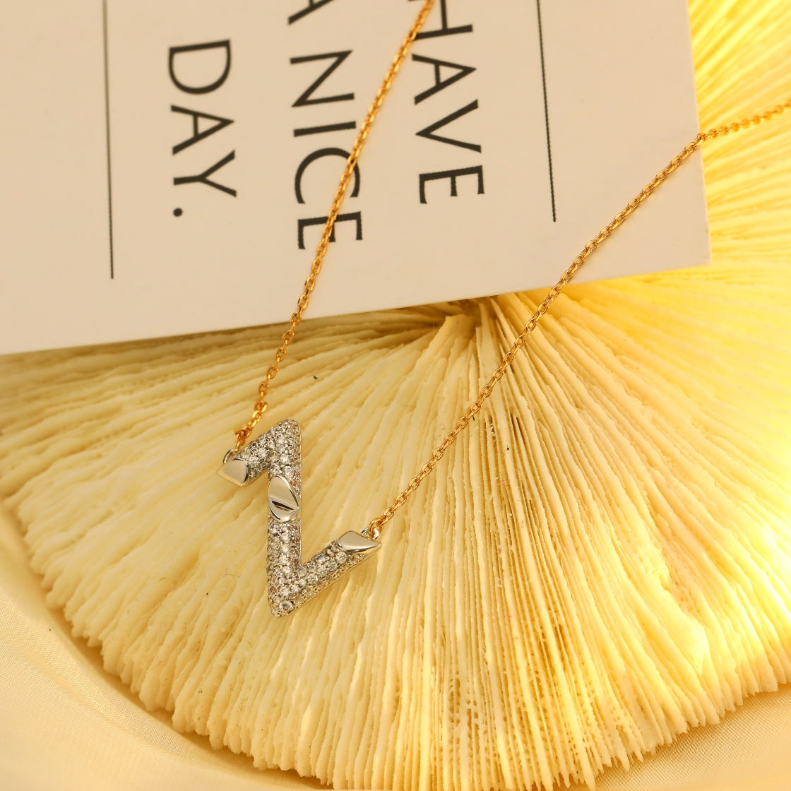 [Dawnora Jewelry]VOLT SILVER DIAMOND PEDANT NECKLACE