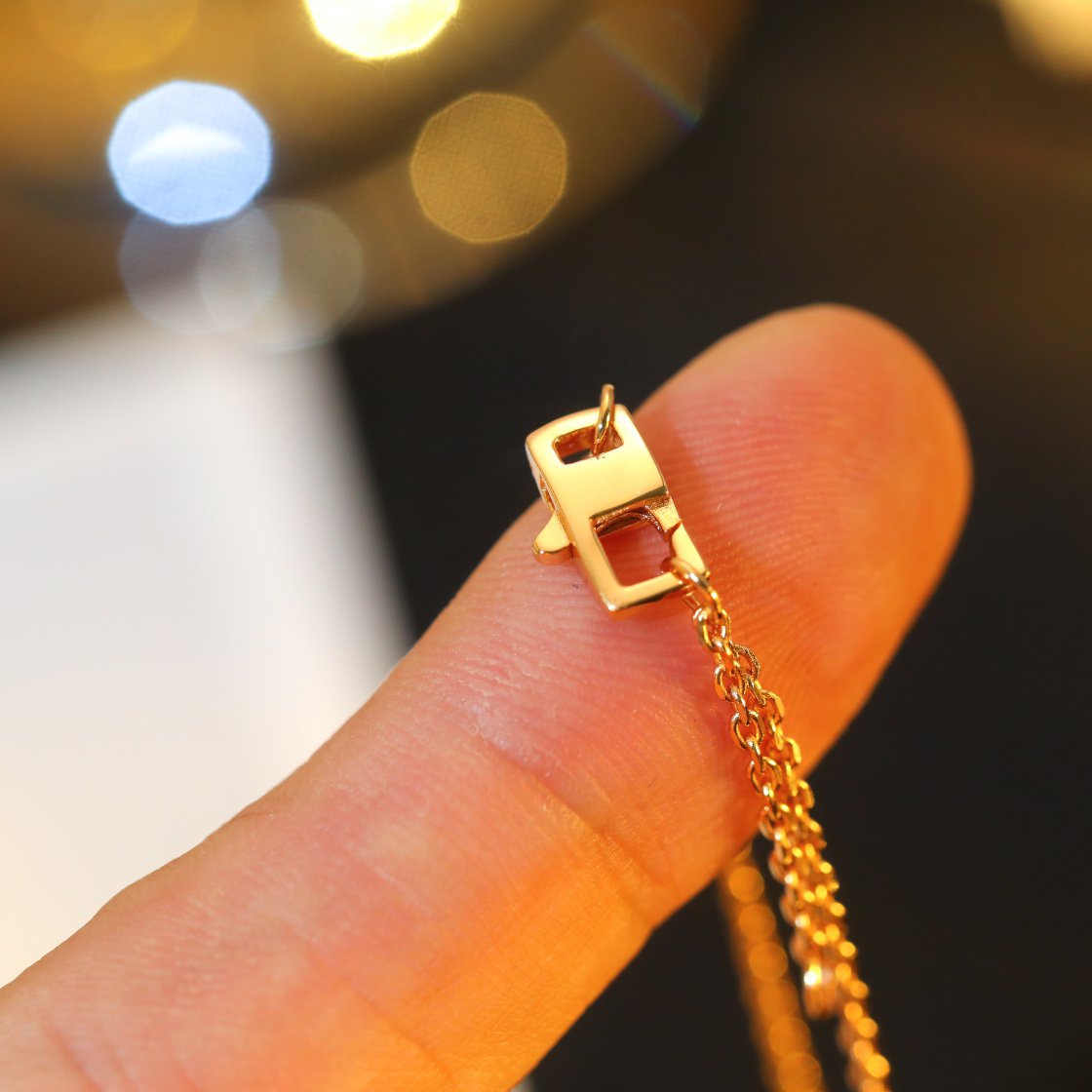 [Dawnora Jewelry]STAR AND SUN DIAMOND PINK GOLD NECKLACE