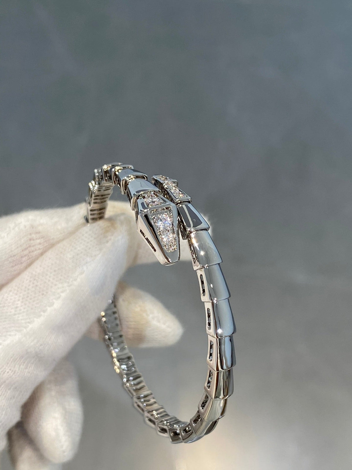 [Dawnora Jewelry]SERPENTI BRACELET DIAMONDS SILVER