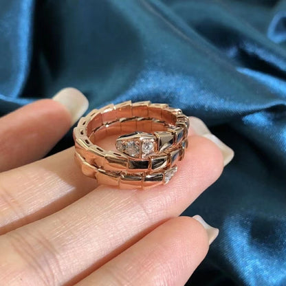 [Dawnora Jewelry]SERPENTS DOUBLE ROW DIAMOND RING