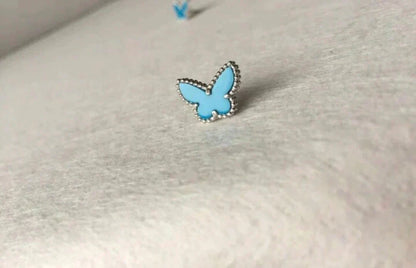 [Dawnora Jewelry]BUTTERFLY TURQUOISE EARRINGS SILVER