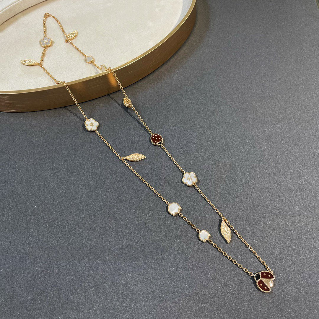 [Dawnora Jewelry]LUCKY SPRING 15 MOTIFS GOLD NECKLACE