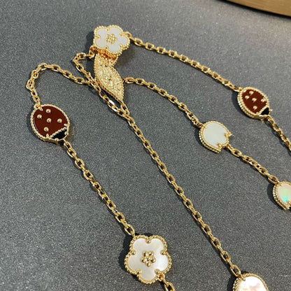 [Dawnora Jewelry]LUCKY SPRING 15 MOTIFS GOLD NECKLACE