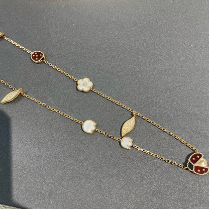 [Dawnora Jewelry]LUCKY SPRING 15 MOTIFS GOLD NECKLACE