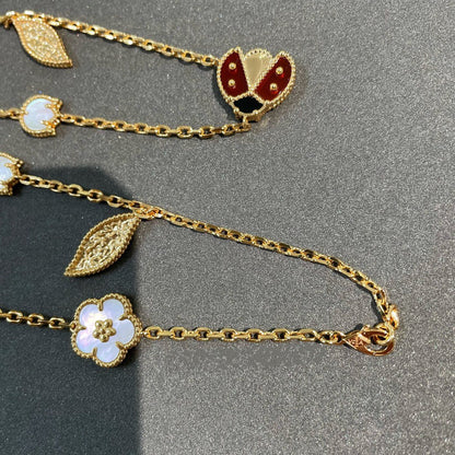 [Dawnora Jewelry]LUCKY SPRING 15 MOTIFS GOLD NECKLACE