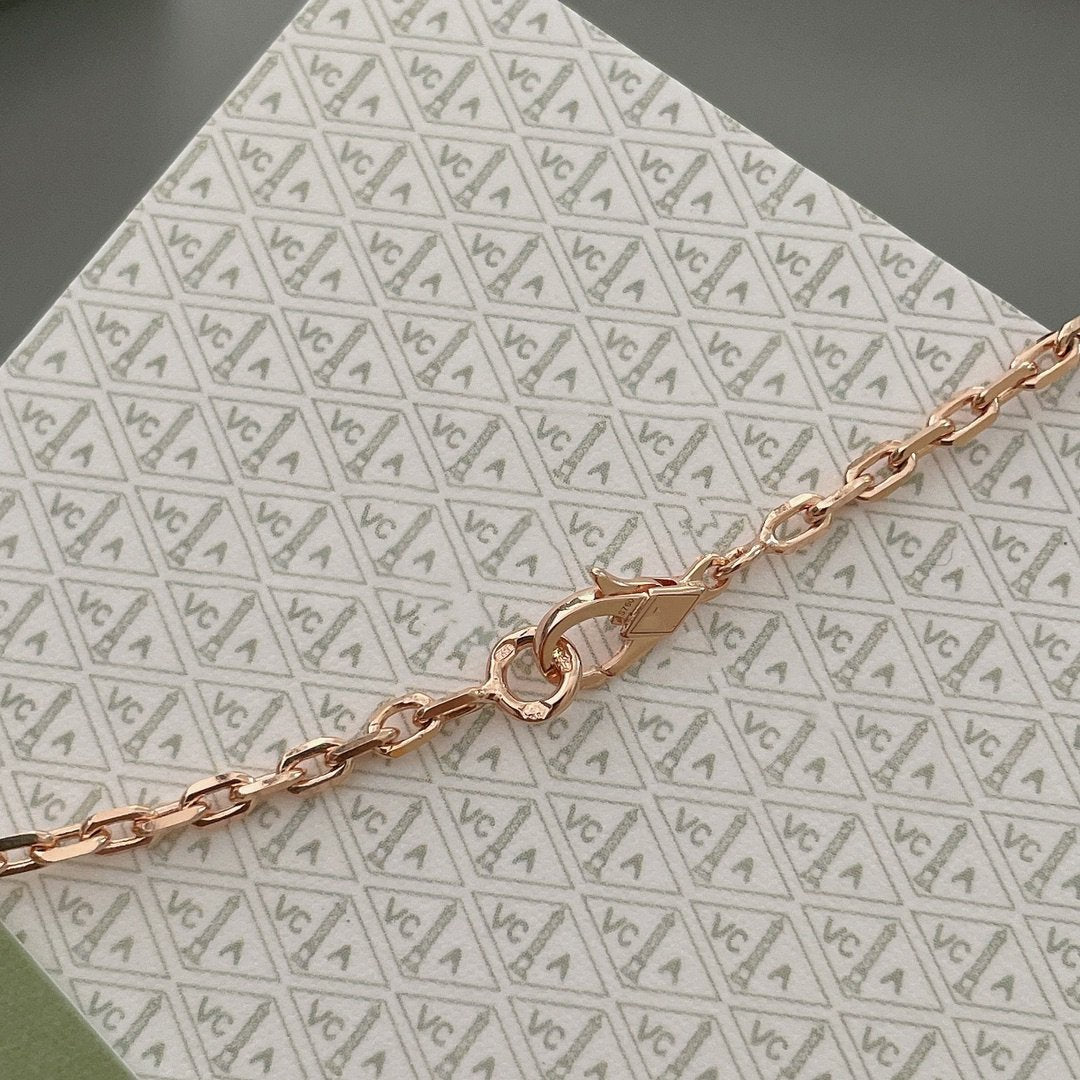 [Dawnora Jewelry]LUCKY SPRING 15 MOTIFS ROSE GOLD NECKLACE
