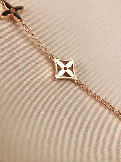 [Dawnora Jewelry]STAR AND SUN 7 MOTIFS GOLD BRACELET