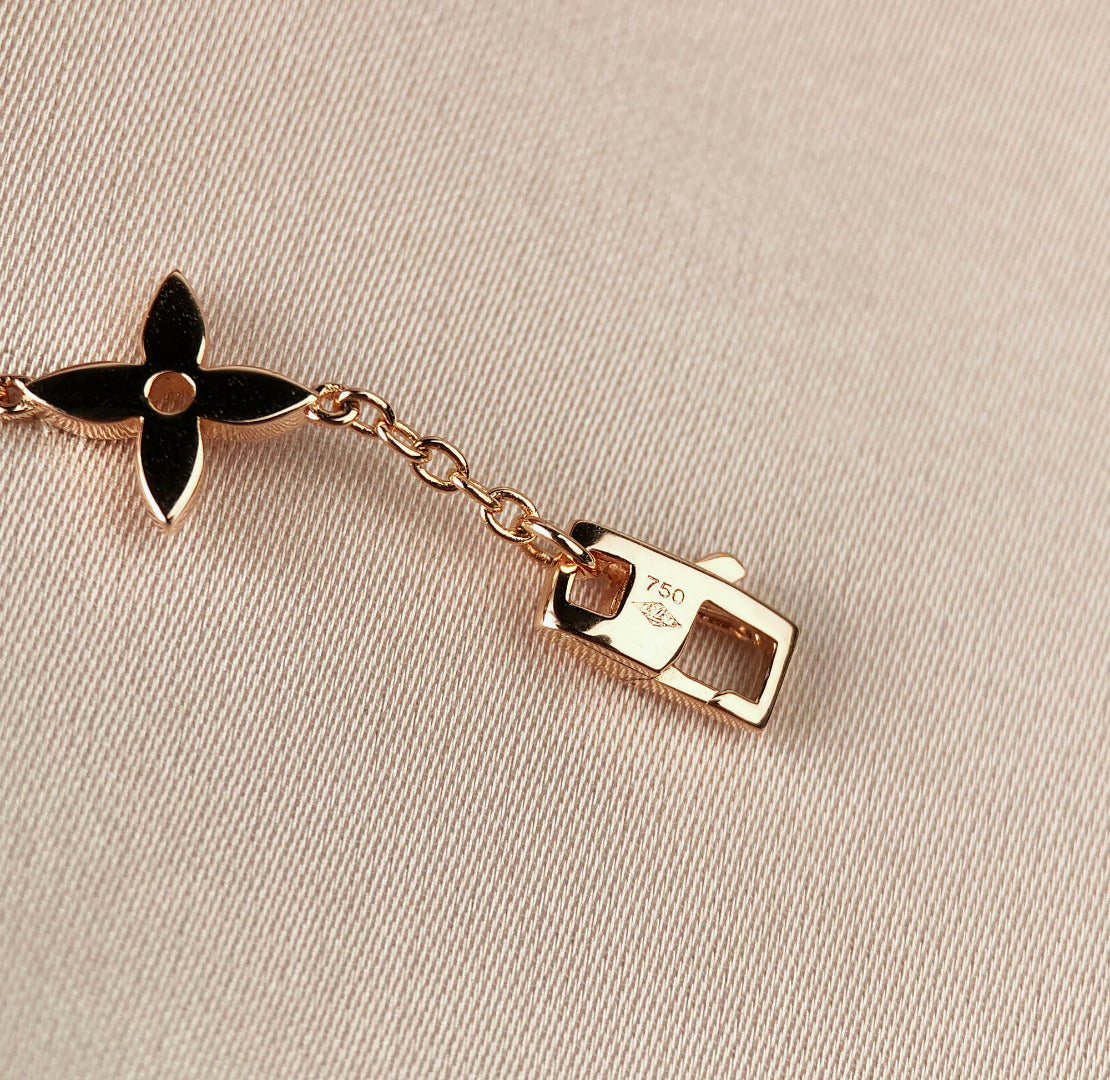 [Dawnora Jewelry]STAR AND SUN 7 MOTIFS GOLD BRACELET