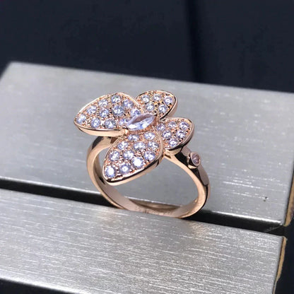 [Dawnora Jewelry]BUTTERFLY PINK GOLD DIAMOND RING