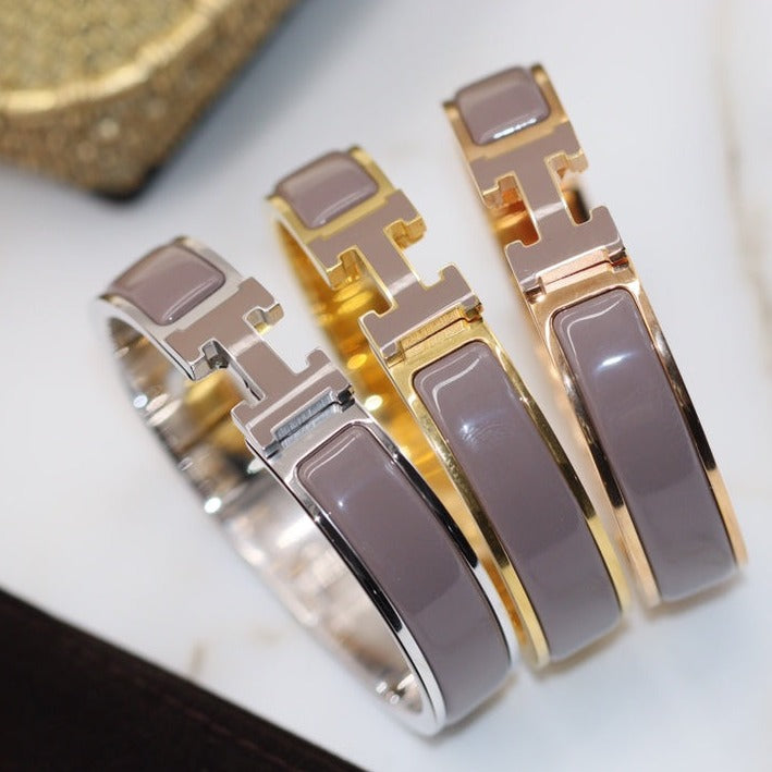 [Dawnora Jewelry]H BRACELET 12MM BROWN