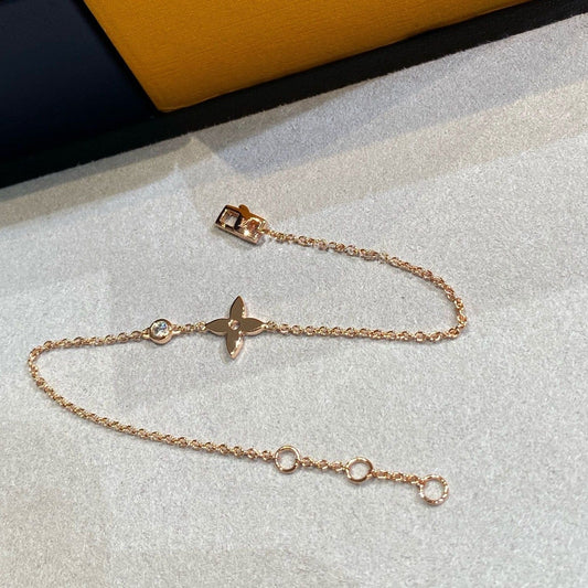 [Dawnora Jewelry]STAR DIAMOND PINK GOLD BRACELET