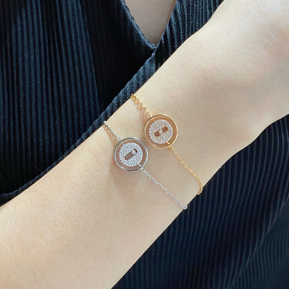 [Dawnora Jewelry]LUCKY MOVE DIAMOND PAVED BRACELET