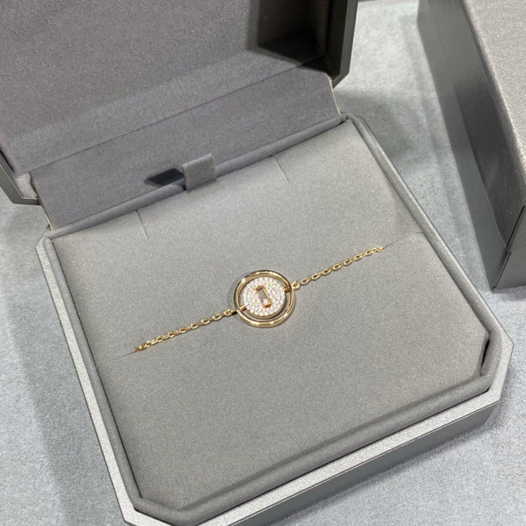 [Dawnora Jewelry]LUCKY MOVE DIAMOND PAVED BRACELET