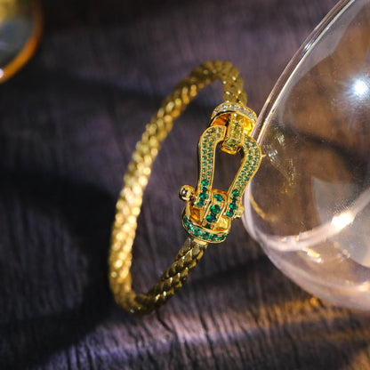 [Dawnora Jewelry]FORCE 10 GOLD GREEN DIAMOND PAVED