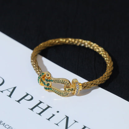 [Dawnora Jewelry]FORCE 10 GOLD GREEN DIAMOND PAVED