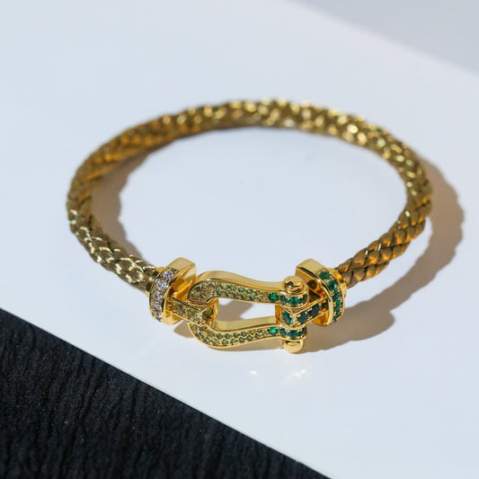 [Dawnora Jewelry]FORCE 10 GOLD GREEN DIAMOND PAVED
