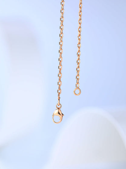 [Dawnora Jewelry]H CAGE PINK GOLD NECKLACE