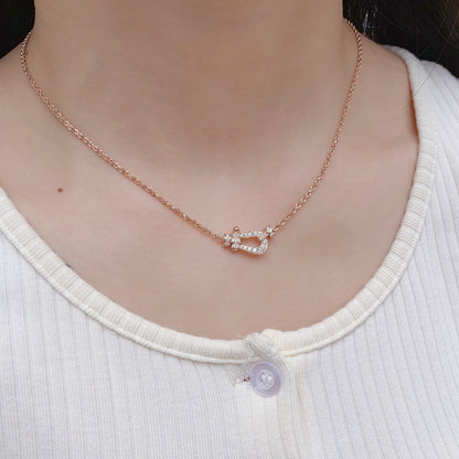 [Dawnora Jewelry]FORCE 10 PINK GOLD DIAMOND NECKLACE