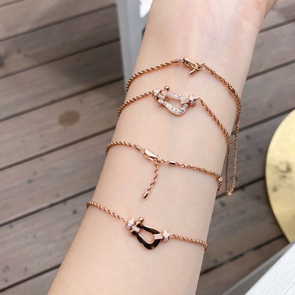[Dawnora Jewelry]FORCE 10 PINK GOLD DIAMOND NECKLACE