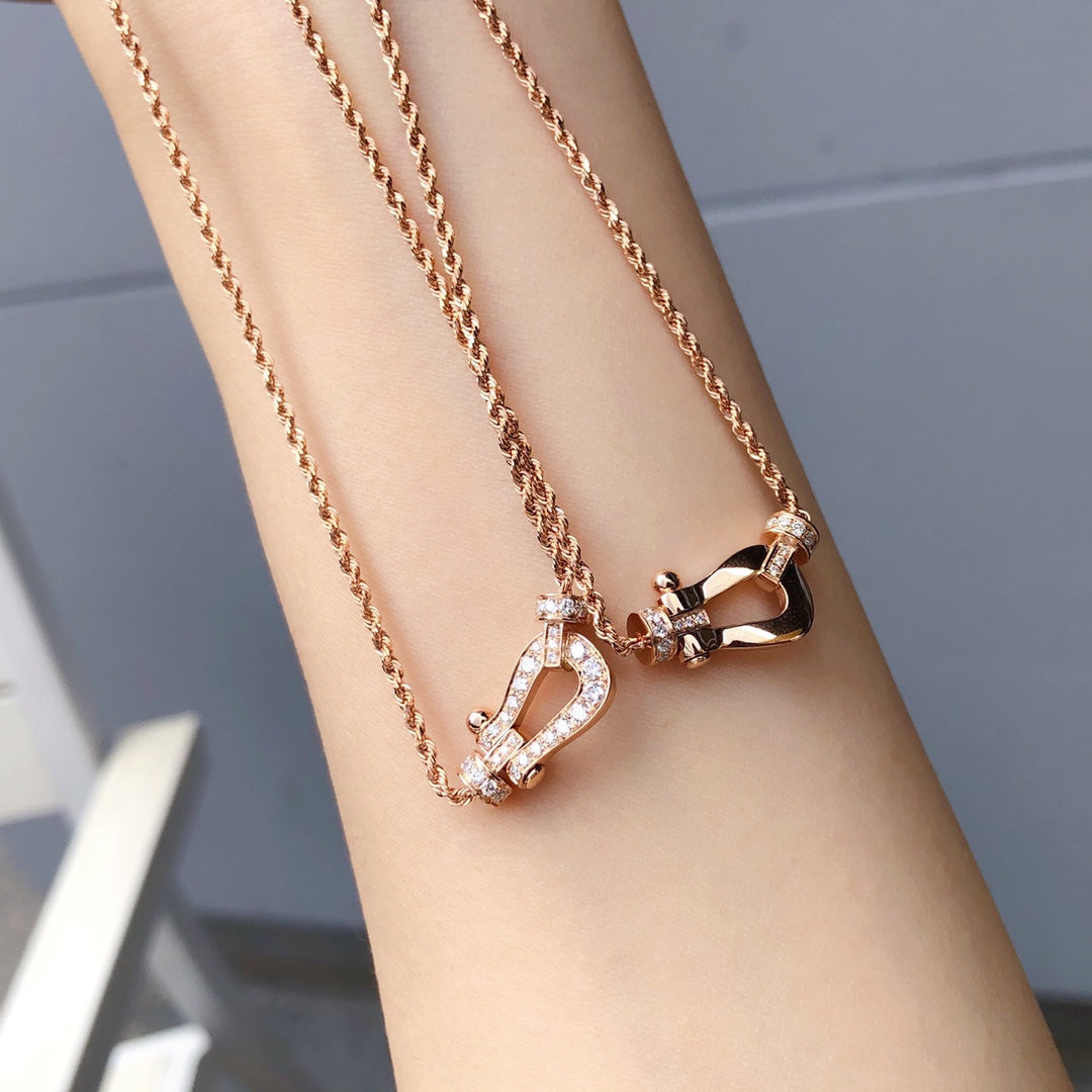 [Dawnora Jewelry]FORCE 10 PINK GOLD DIAMOND NECKLACE