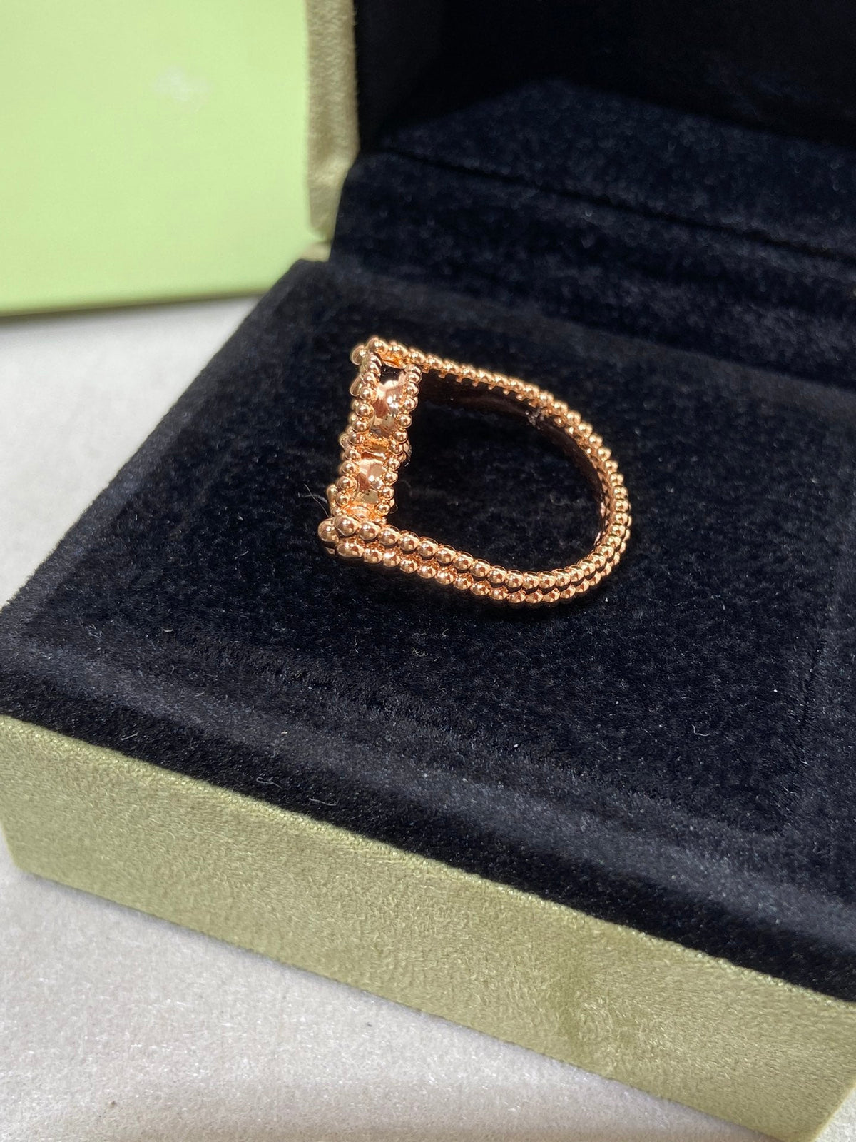 [Dawnora Jewelry]CLOVER RIVERSIBLE ROSE GOLD RING