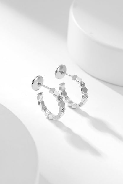 [Dawnora Jewelry]BEE LOVE DIAMOND HOOP EARRINGS