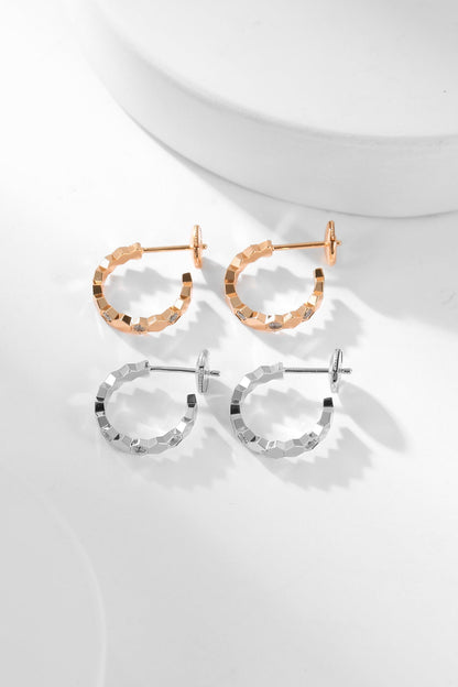 [Dawnora Jewelry]BEE LOVE DIAMOND HOOP EARRINGS