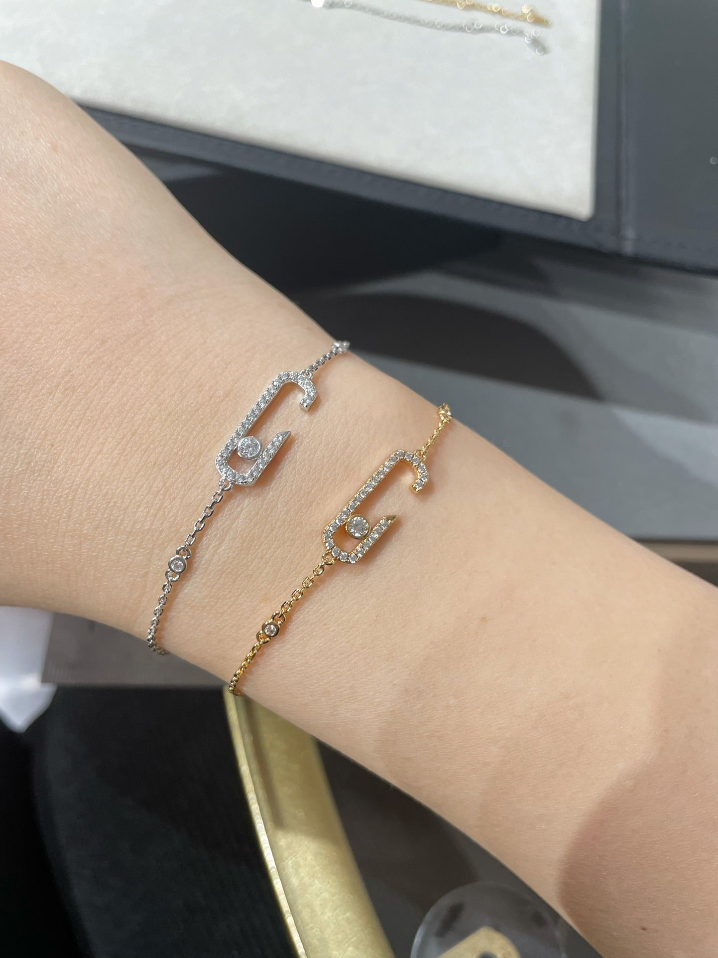 [Dawnora Jewelry]BABY MOVE DIAMOND BRACELET(Adjustable length)
