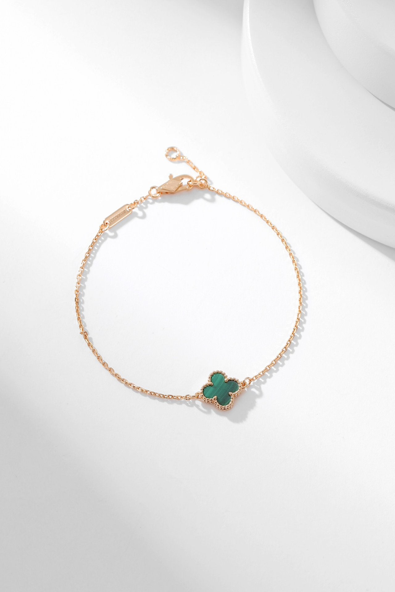 [Dawnora Jewelry]CLOVER BRACELET MALACHITE 1 MOTIF