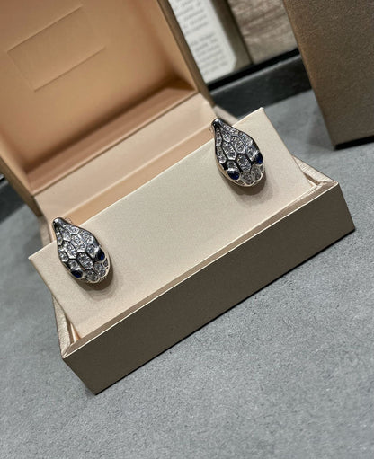 [Dawnora Jewelry]SERPENT DIAMOND STUD EARRINGS