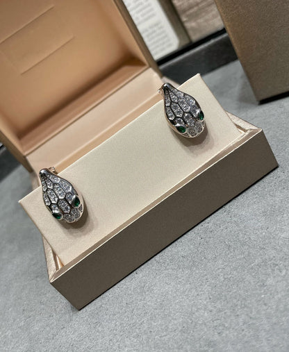[Dawnora Jewelry]SERPENT DIAMOND STUD EARRINGS