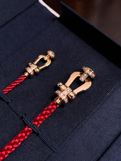 [Dawnora Jewelry]FORCE 10 HALF DIAMOND PINK GOLD RED CORDERI LARGE AND MEDIUM MODEL