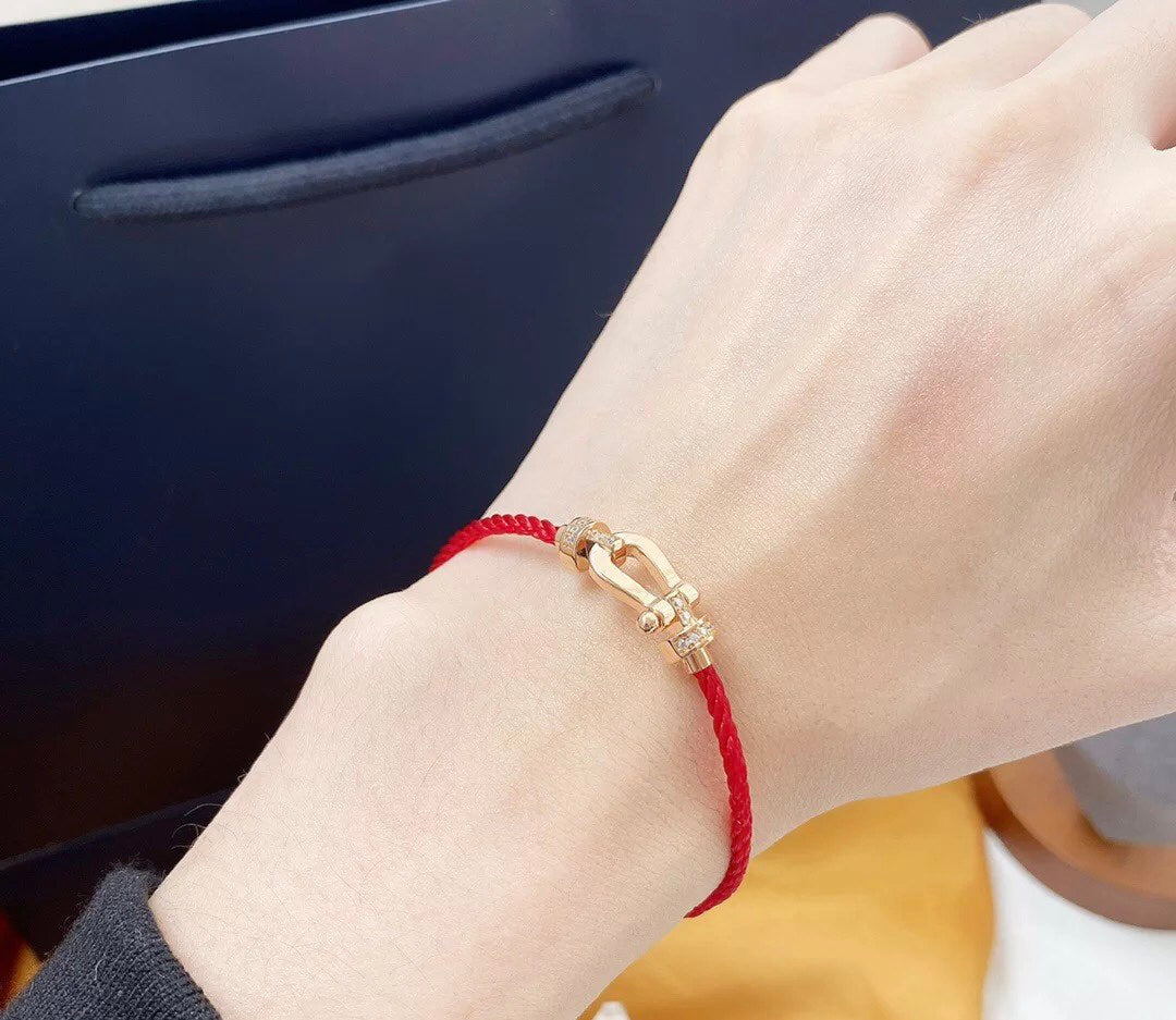 [Dawnora Jewelry]FORCE 10 HALF DIAMOND PINK GOLD RED CORDERI LARGE AND MEDIUM MODEL