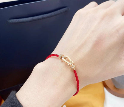 [Dawnora Jewelry]FORCE 10 HALF DIAMOND PINK GOLD RED CORDERI LARGE AND MEDIUM MODEL