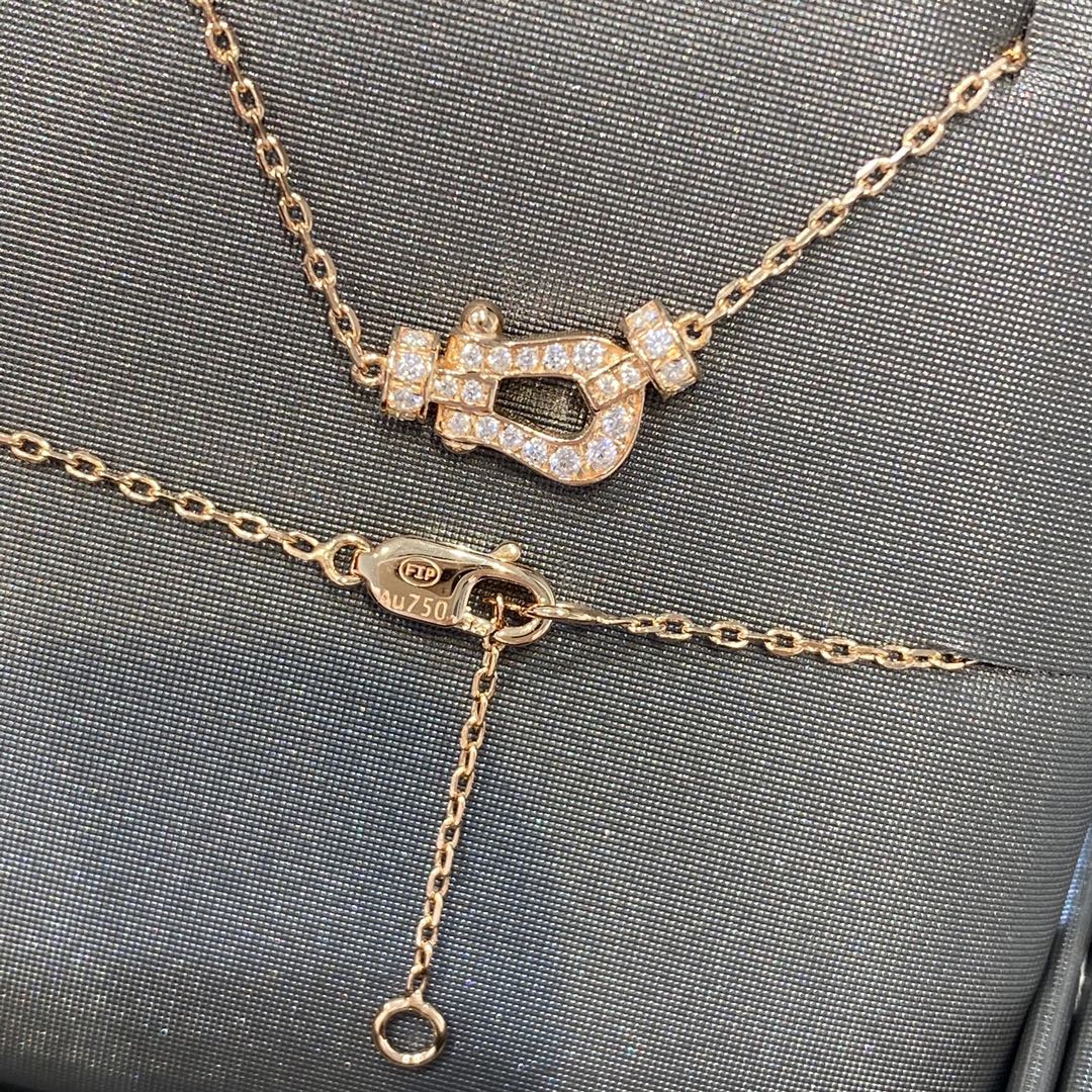 [Dawnora Jewelry]FORCE 10 DIAMOND PINK GOLD NECKLACE MINI MODEL